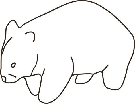 Wombat Template Neutral Clip Art At Vector Clip Art Online