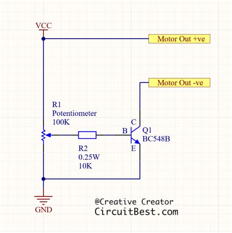 Dc Motor Speed Controller With Npn Transistor Circuitbest