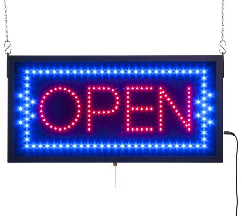 Bright Flashing LED Open Signs | Window Hanging Neon Display