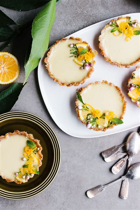 Vegan Lemon Tarts Easy No Bake And Ultra Tangy Food Recipes Lemon Tart