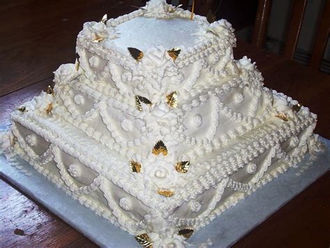 50 Anniversary Cake Square 50 Th Anniversary — Square Wedding Cakes