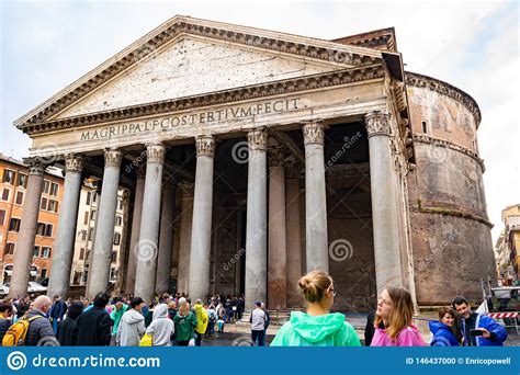 The Pantheon Temple Of All The Gods In Rome Editorial Image Image Of