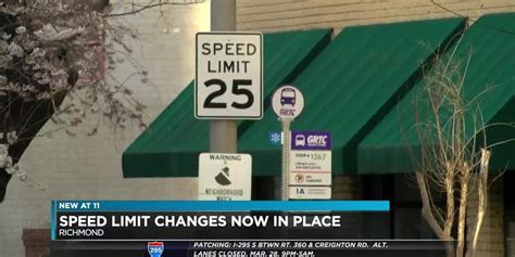 Some Speed Limits Reduced In Richmond