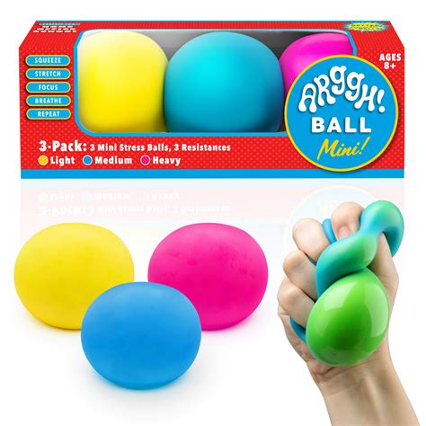 Buy Power Your Fun Arggh Mini Stress Balls For Adults And Kids 3pk
