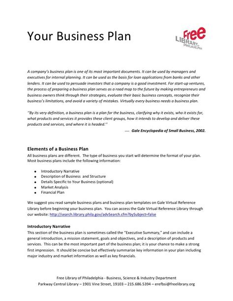 Intro To Business Plans