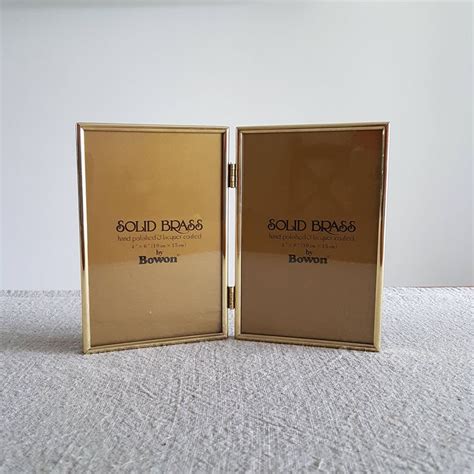 4 X 6 Hinged Folding Solid Brass Picture Frame Etsy Brass Picture Frames Solid Brass