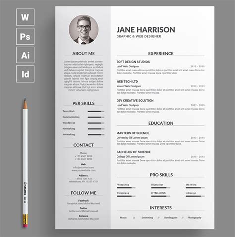 Curriculum vitae atau cv merupakan daftar riwayat hidup singkat yang akan di tunjukan kepada pihak perusahaan. Best of 2017: Stylish, Professional CV & Resume Templates