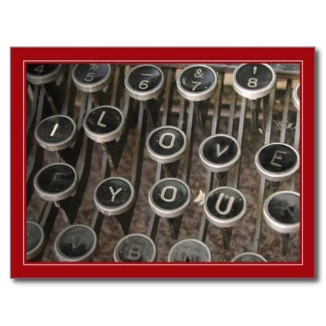 Typewriter Keys I Love You Postcard Zazzle Vintage Typewriters Typewriter Typewriter Keys