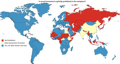 Mapped Countries Where Sexual Harassment Is Explicitly Prohibited In