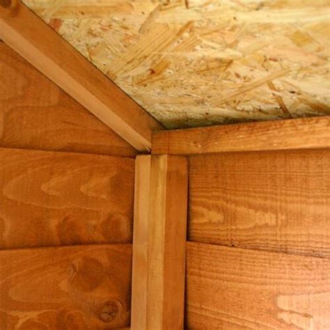 8x6 Wooden Garden Shed Apex Roof Felt Windowless Floor Outdoor Storage