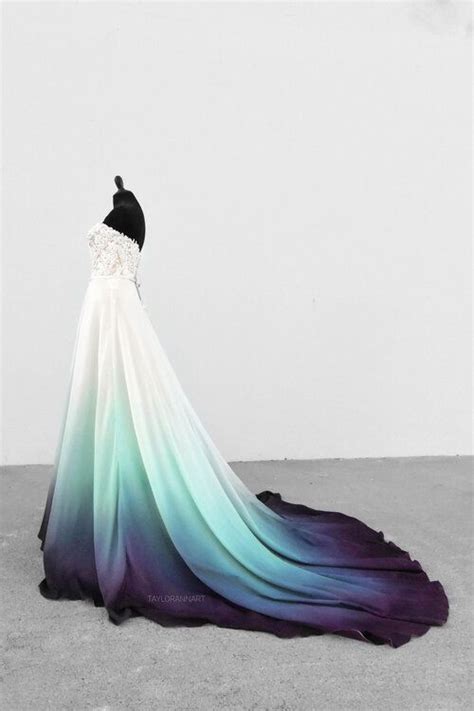 Blue And Purple Ombre Wedding Dress Chia Gooch