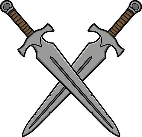 Cartoon Of A Crossed Swords Illustrations Royalty Free Vector Graphics