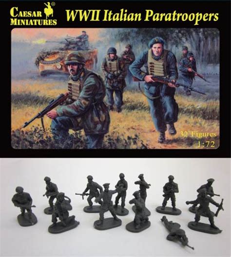 Caesar Miniatures H075 Wwii Italian Paratroopers Figures 172 Scale