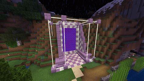 Built This Nice Nether Portal Design I Really Love Pupur Is There