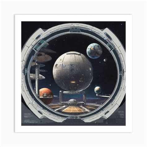 Star Wars Space Station Art Print By Deep Ai Arts Fy