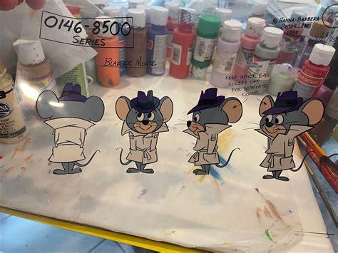 Hanna Barbera Super Snooper And Blabber Mouse Model Sheet Hand Painted