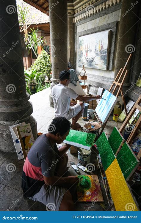 Balinese Art Paintings Editorial Stock Image Image Of Green 201164954