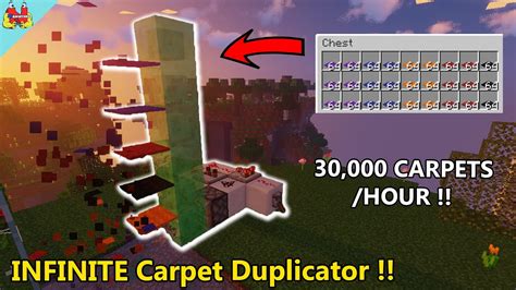 Easy Carpet Duplication Tutorial Infinite Fuel Minecraft 115116