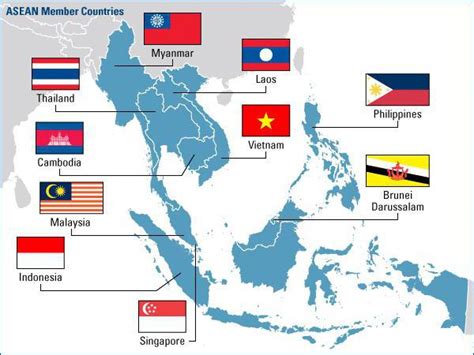 Страны Юго Восточный Азии список и их расположение на карте