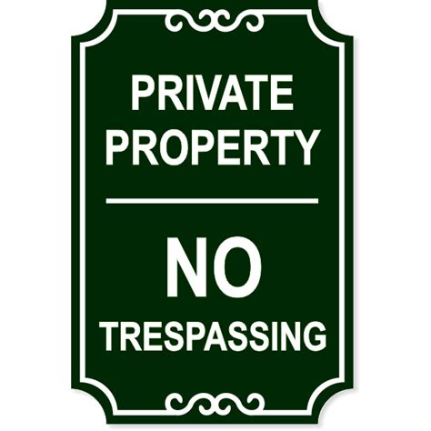 Hy Ko 848 10 X 14 Private Property No Trespassing Sign Home Décor