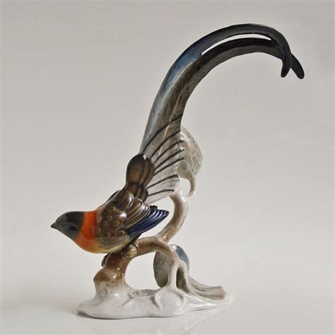 Rosenthal Bird Of Paradise Widow Paradies Witwe Figurine Signed From
