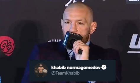 video conor mcgregor responds to khabib s tweet after the fight