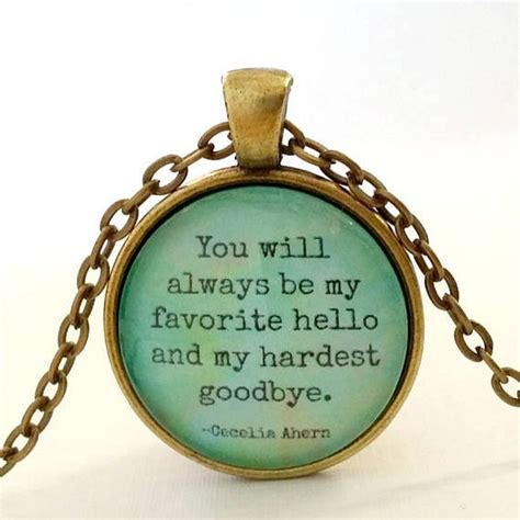 Cecelia Ahern Goodbye Quote Necklace Goodbye Gift Long | Etsy | Goodbye quotes, Goodbye gifts 
