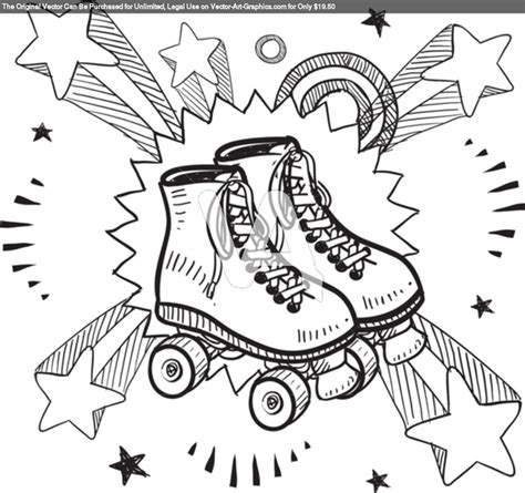 Roller Skate Coloring Page Sketch Coloring Page