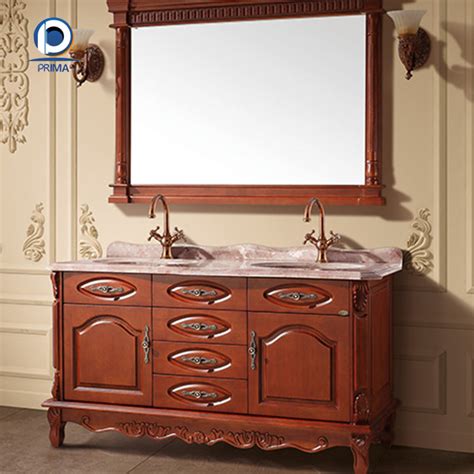 It can be as simple as finding one available with all the fixings or picking out the fine details yourself. High quality antique solid wooden bathroom vanity