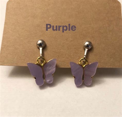Butterfly Clip On Hook Earrings Small Etsy