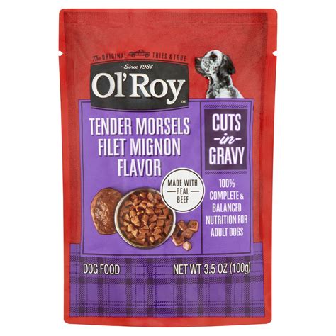 Ol Roy Beef Flavor Gravy Wet Dog Food For Adult 35 Oz Pouch