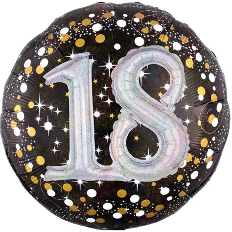 18th Birthday Holographic Foil Multi Balloon Party Splendour