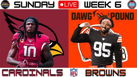 Arizona Cardinals Vs Cleveland Browns Week 6 Live Nfl Game Youtube