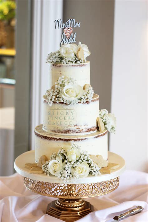 Offer an elegant alternative to a traditional wedding cake. 3 Tier Semi Naked Wedding Cake, Southend-on-Sea, 23rd ...
