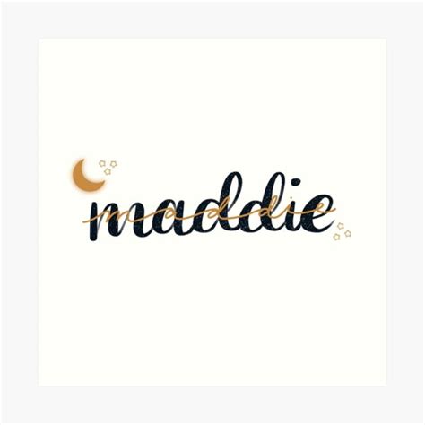 Maddie Name Art Prints Redbubble