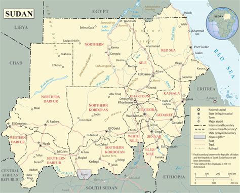 Map Of Sudan Travel Africa