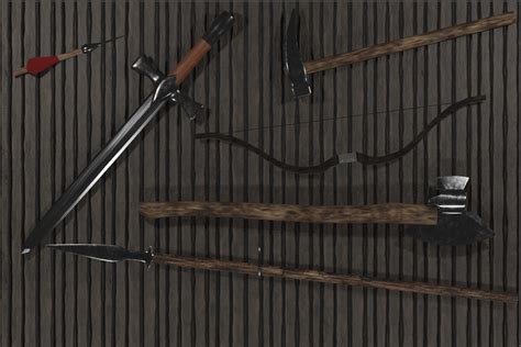 3d Medieval Weapons 3d Weapons Unity Asset Store