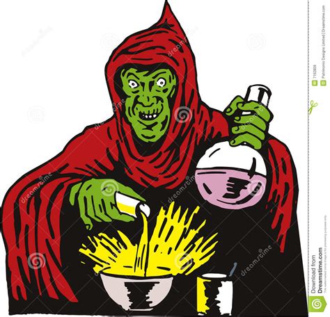 Evil Wizard Stock Vector Illustration Of Mixing Super 7162809