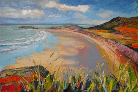 Judith I Bridgland Painting In Swansea And The Gower Peninsula