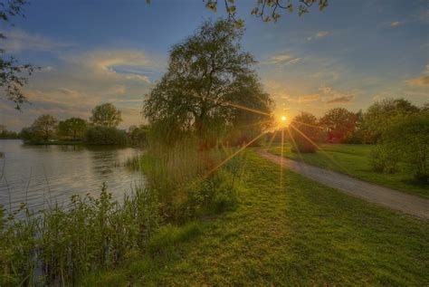 Wallpaper Sunlight Trees Landscape Sunset Lake Water Nature