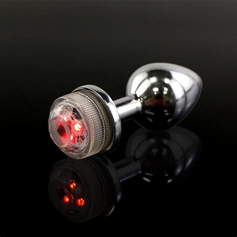 Aluminum Alloy Led Light Up Remote Control Anal Butt Plug Etsy