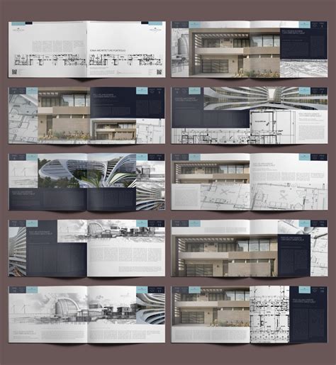 Ionia Architecture Portfolio A4 Landscape for inDesign | keboto.org