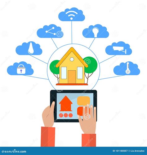 Smart Home Control Concept Smart House Technology System With