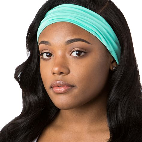 Hipsy Womens Adjustable Spandex Xflex Basic Mint Headband X