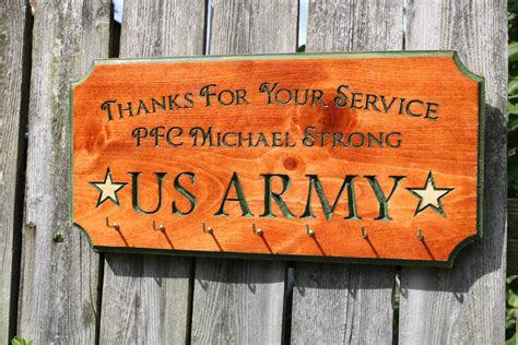 Thank You For Your Military Service Plaque Personalized For Etsy