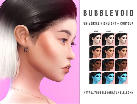 Bubblevoid Sims 4 Cc Contouring And Highlighting Contour Makeup