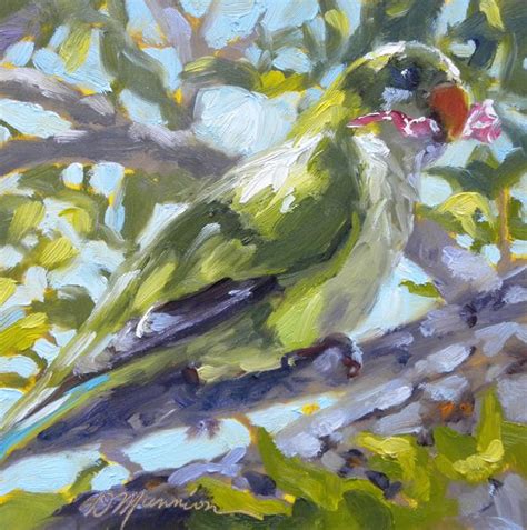 Quaker Parrot Painting Art Parrot