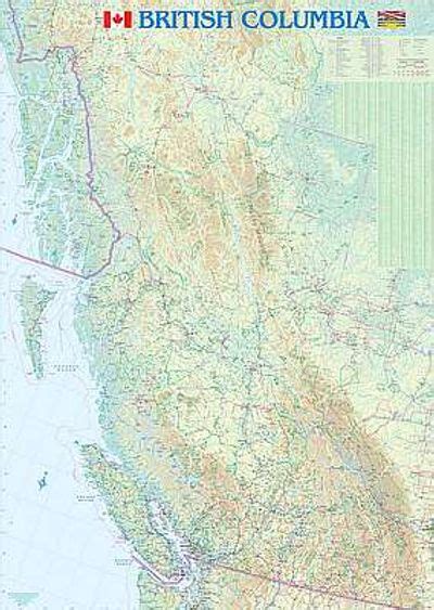 Wall Map British Columbia Itmb