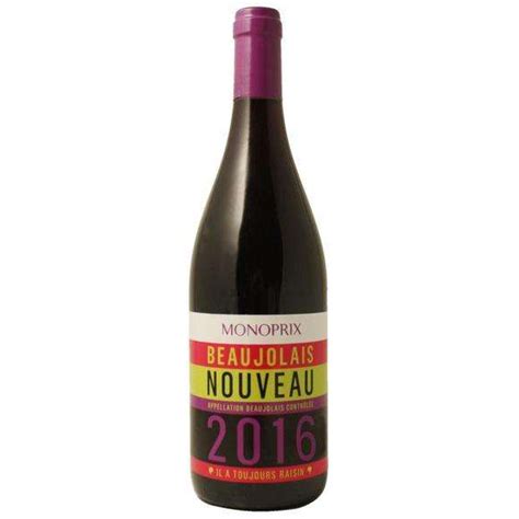 2 Bouteilles De Vin De Beaujolais Nouveau 2016 75 Cl
