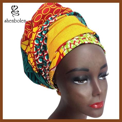 Kente Head Wrap African Lady Scarf Kerchief Ankara Wax Fabric Traditional Dashiki Printing